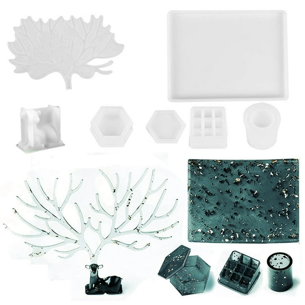 Antlers Jewelry Stand Resin Casting Silicone Mold Display Tray Epoxy Rack DIY
